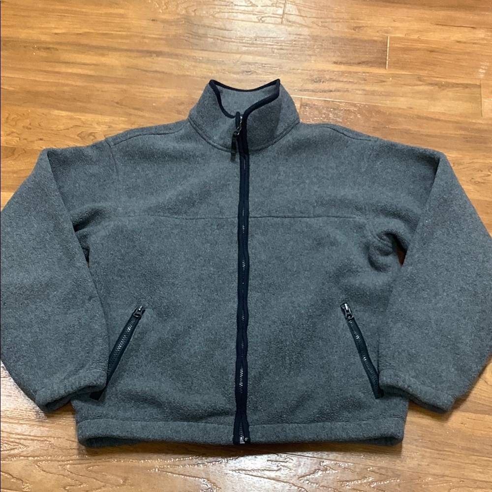 Vintage Eddie Bauer Cozy Gray Full-Zip Fleece Jacket